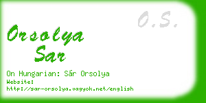 orsolya sar business card